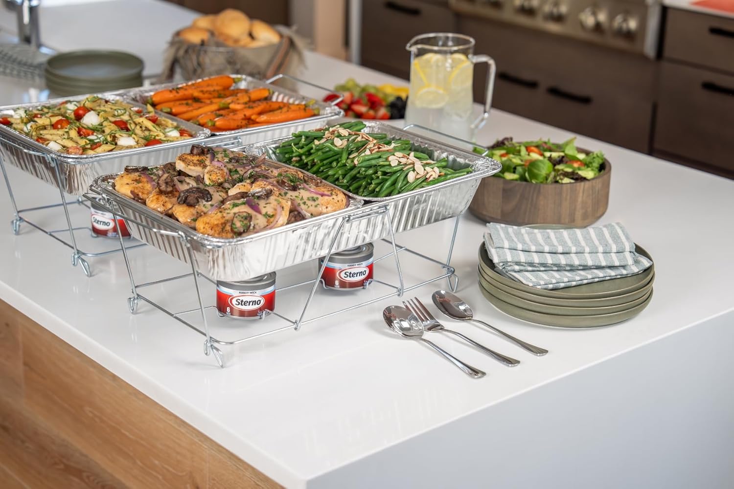 Sterno Fuel Cans - 6-Hour Burn, (6-Pack) Professional Safe Warmers for Food Trays & Buffet Set Chafing Dishes - Reusable Gel Burners, Twist Chafer Canned Heat, Handy Wick - Image 2