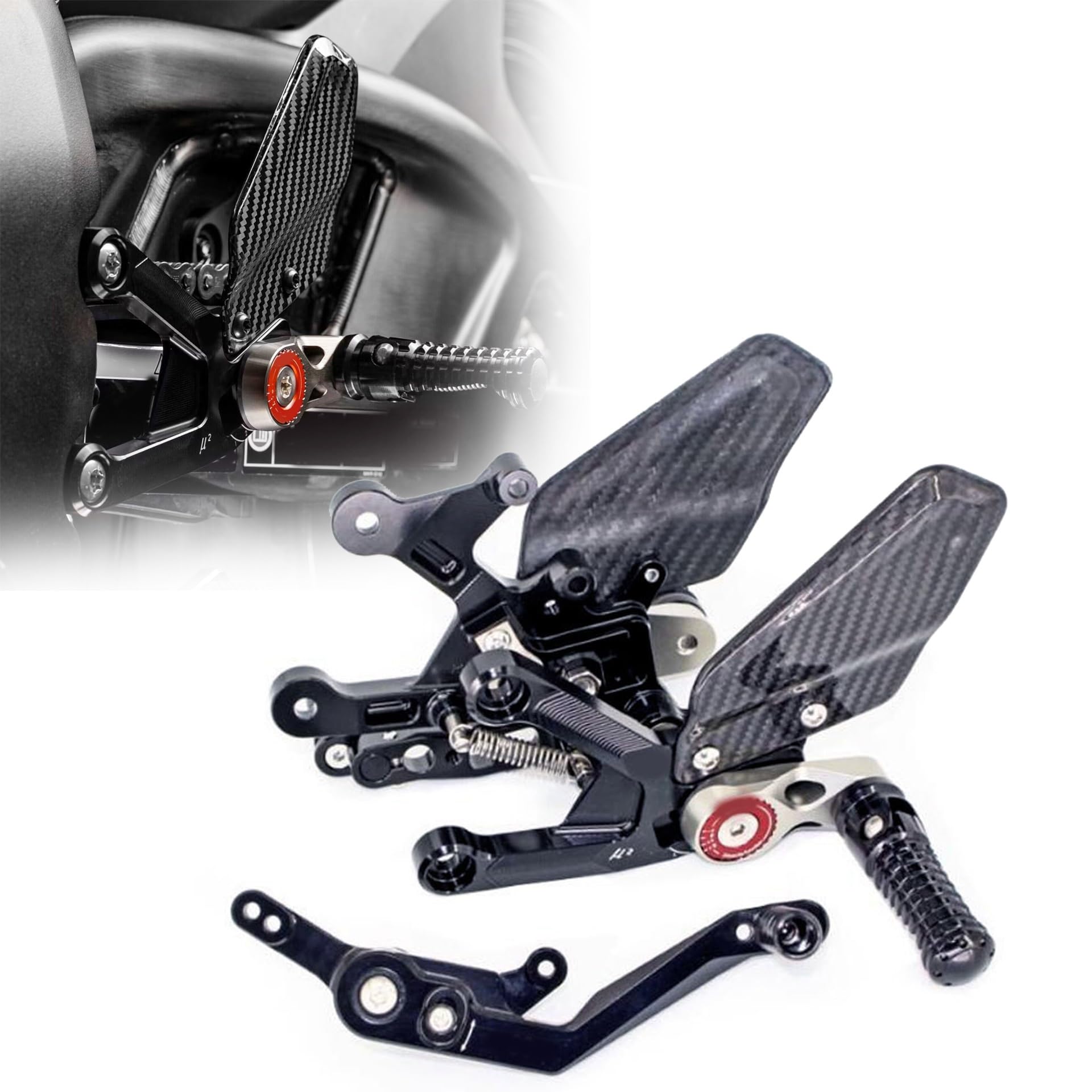 Repose-Pieds CBR1000RR SC82 2020 réglables en aluminium CNC taillé dans la masse
