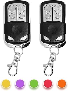 (2 Pack) Universal Garage Door Remote Control Replacement for Chamberlain LiftMaster371LM,971LM,81LM,891LM,893LM,890MAX Compatible with Purple/Red/Orange/Green/Yellow Learn Button.