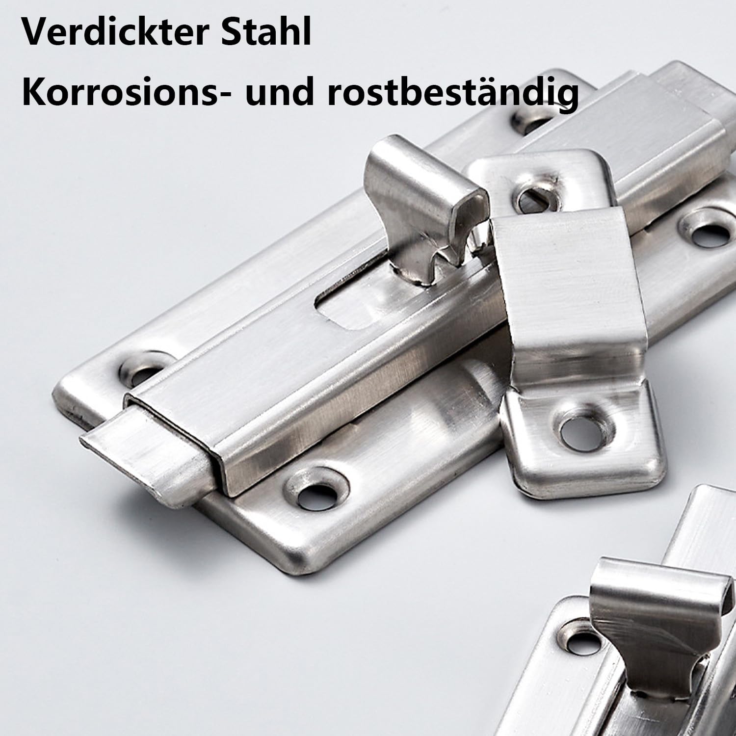 4x Türriegel Edelstahl - Schiebeschlösser Für Türen & Tore