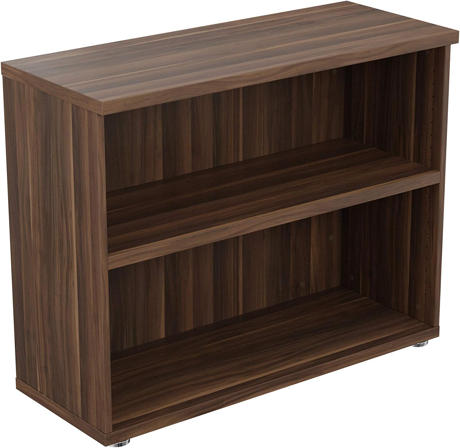 Office Hippo Lancaster Executive Low Office Bookcase, Dark Walnut, 100.5 x 40.4 x 80 cm