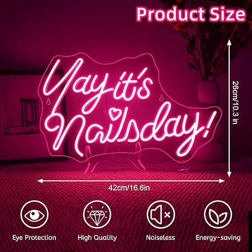 Vista 46 de Lucunstar Letrero de neón con texto en inglés "You're Like Really Pretty Neon", luz LED de neón rosa para decoración de pared, letrero de luz