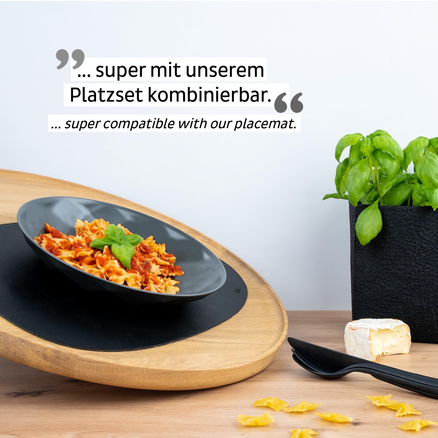 silwy® Universal-Magnet-Teller Grey (2er-Set) HIGH-TECH-Kunststoff - perfekt für Camping, Caravaning und Boating - rutschfestes Geschirr ohne jegliches Klappern stapelbar