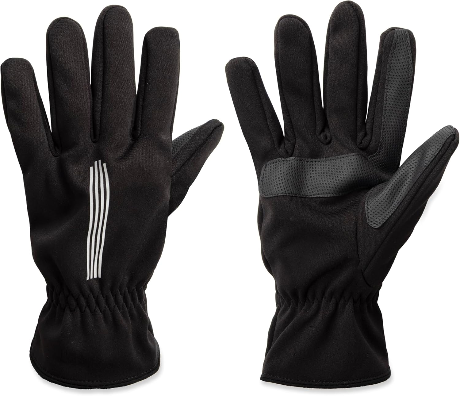 isotoner mens Moisture Wicking Reflective Touchscreen Gloves With Gathered Wrist - Image 5