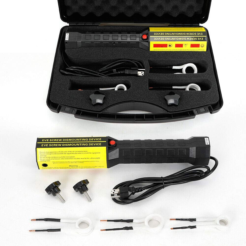 WFRUEDWCMini Ductor Magnetic Inducing Heater Kit for Automotive Flameless Heater 110V 1000W Magnetic Induction Heater for Releasing Metal Hardwares and Components from Corrosion