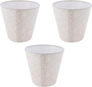 ViaGasaFamido Chandelier Lampshade, Linen Lampshade with Golden Edge, High Light Transmittance, Easy Installation for Hotels, Bedrooms, Villas