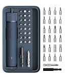 HOTO Electric Screwdriver Kit&comma; 25-Piece Upgraded Bit Set&comma; 3&period;6V Cordless Screwdriver Rechargeable&comma; Magnetic Case Lid&comma; 3 Torque Settings&comma; 1500mAh Battery&comma; LED Light for Furniture&sol;Electrical Repairs