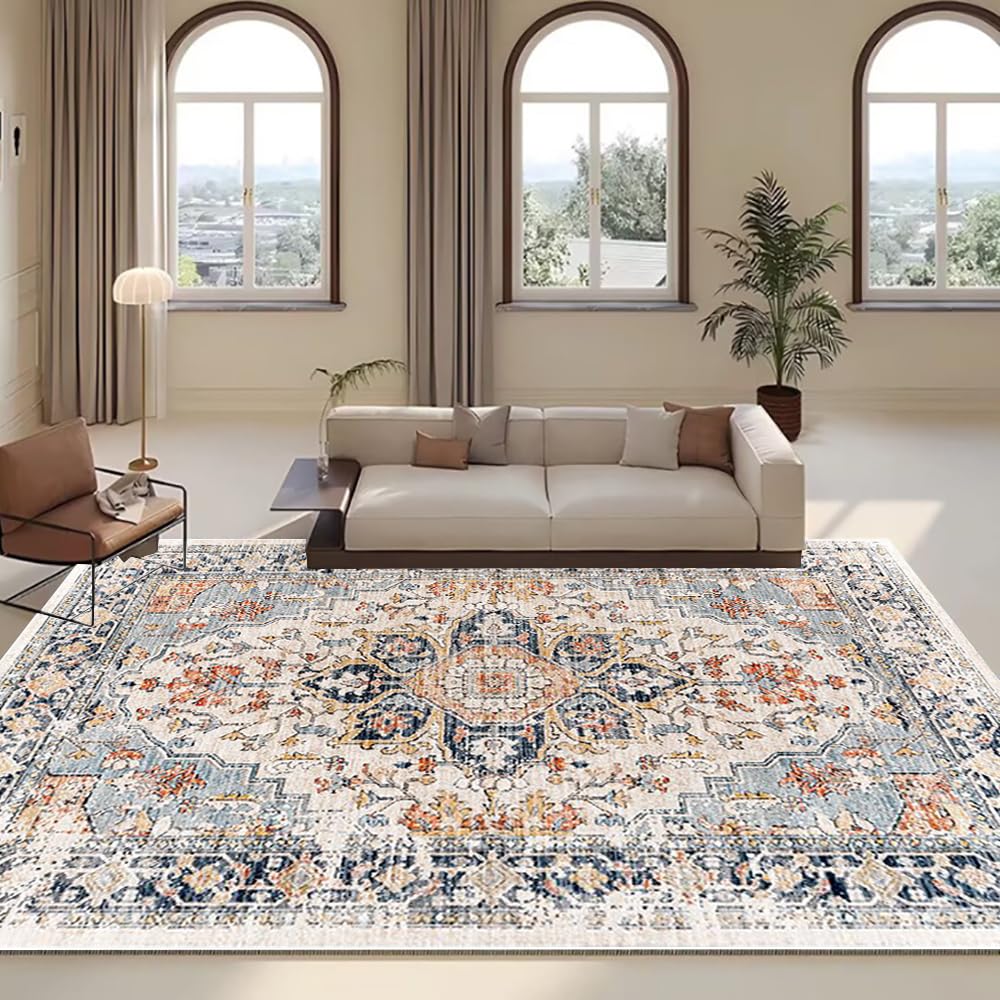 Tapis oriental vintage à poils courts pour transformer l'ambiance de votre bureau