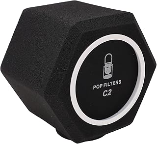 Microphone Windscreen, Optimizing Voice Detachable Recording Vocal Isolation Booth 5 Sided Sealing Noise Cancelling for Professional Recording Studios