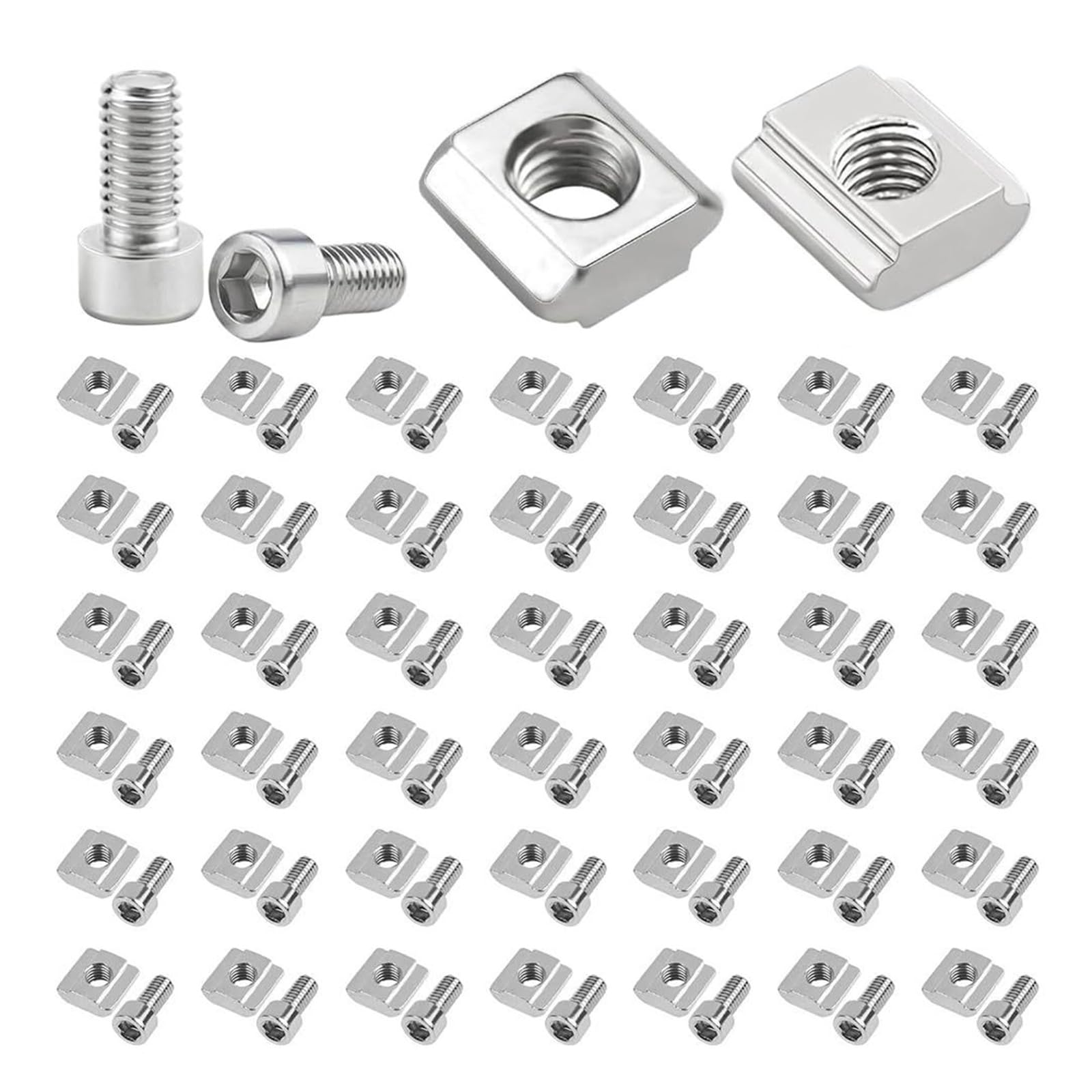 Hzbb Multicolor 50Pcs High Strength 5Mm Slotted Nut Strong Fastener Hardware Plated Accuracy Machined For Erosion Resistance Galvanized Steel Nut