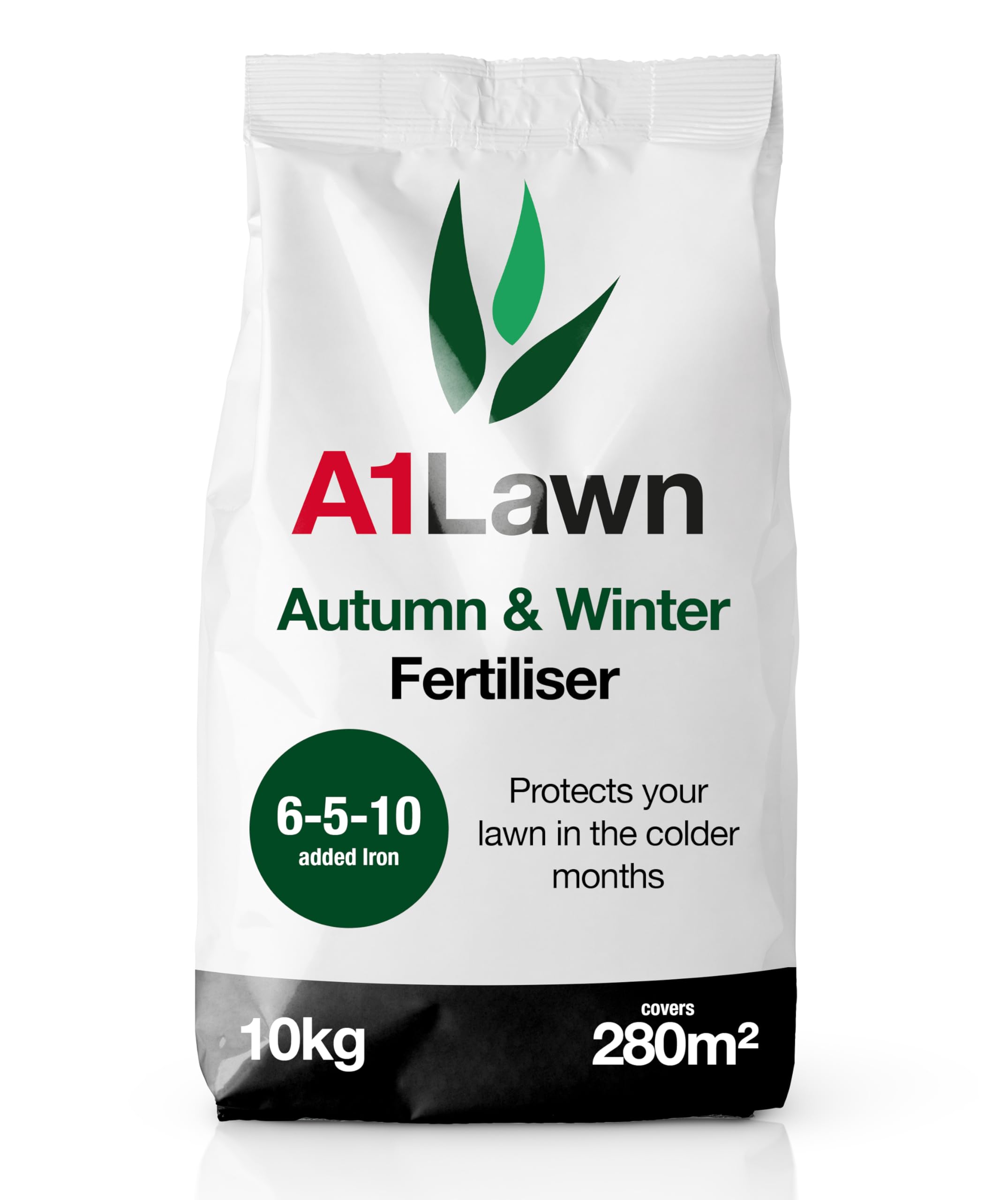 A1 Lawn Ultimate Autumn Winter Lawn Fertiliser, 10kg (280m2) - [6-5-10] Potassium Rich Feed with Nitrogen & Phosphorous - DEFRA, FERA & SASA Approved - Encourage Growth of Roots & Strong Grass