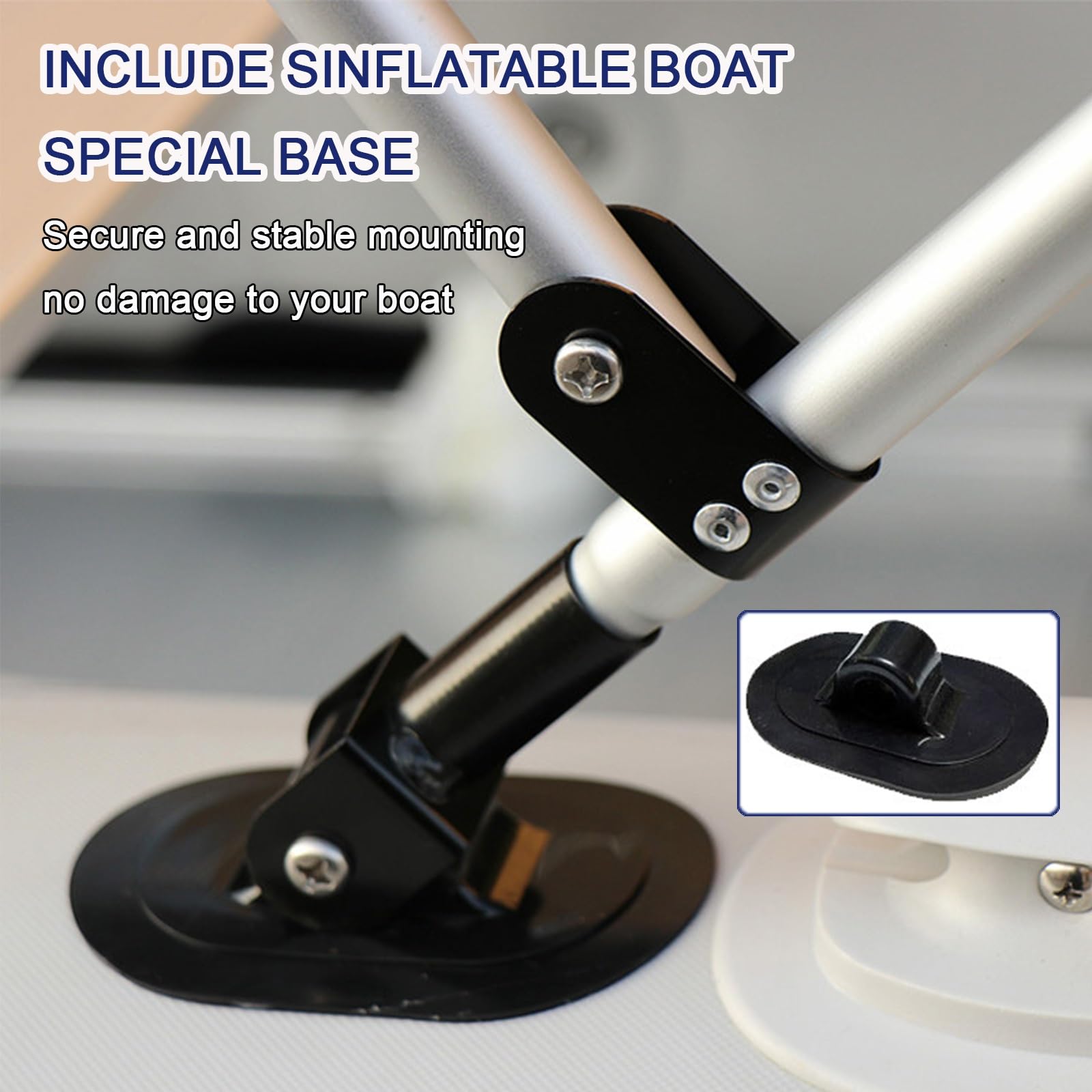 Tendalino per Barca, Tessuto Oxford 210D Resistente all'Acqua, Parasole Pieghevole per Barca con Struttura in Alluminio, Adatto per Gommoni, Yacht e Sport da 100-140 cm