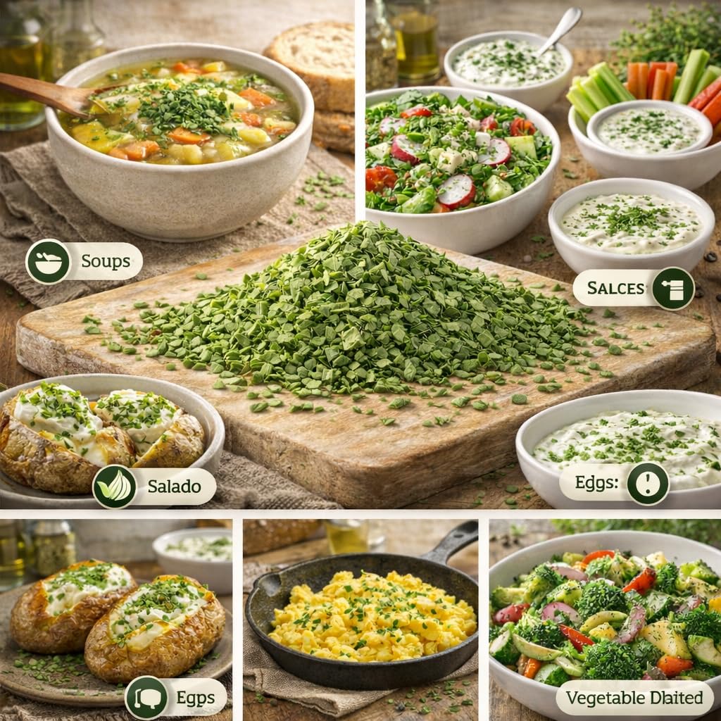 GiDeli Getrockneter Schnittlauch 4 x 5kg - Küchenkräuter getrocknet - Perfekt für Kartoffelgerichte Suppen Salate Soßen
