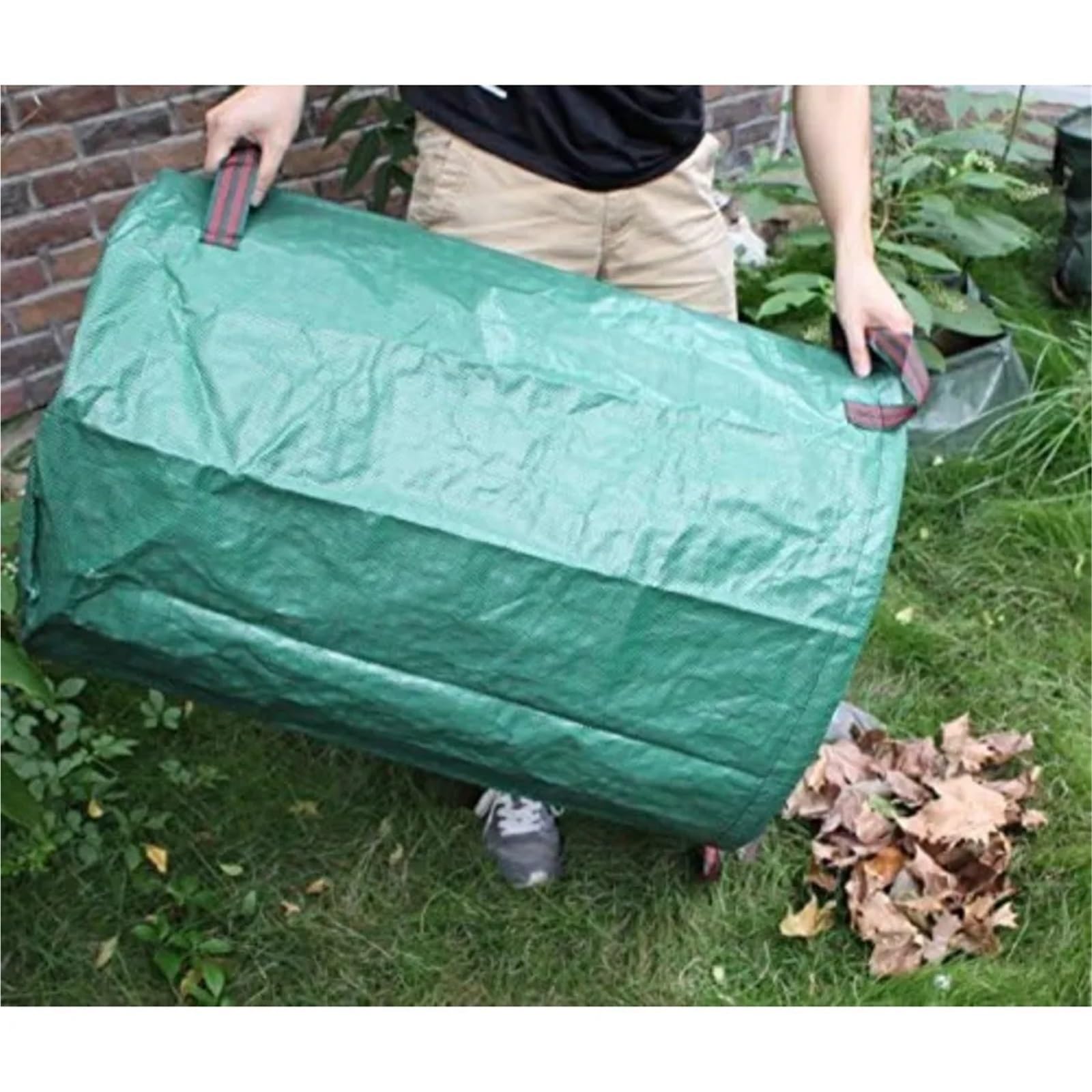 Paquete de 6 bolsas for residuos jardín reutilizables y resistentes con anillo plástico, hojas pie for escombros Para Residuos