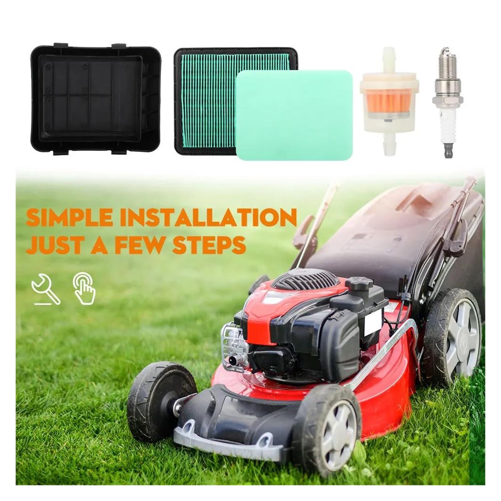 Filtres à air Briggs and Stratton d’origine Filtre À Air Et Couvercle De Bougie D'allumage Pour Tondeuse À Gazon, Pièce Pour Outil De Jardin GCV135 GCV160 GCV190