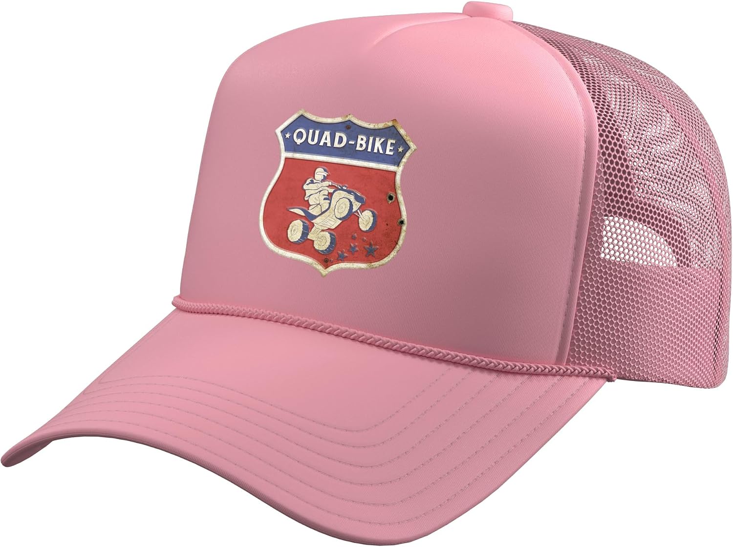 Quad-Bike All-Terrain-Vehicles Retro Offroad Motorsport ATV Trucker Hat with Adjustable Mesh Back