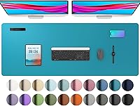 Vista 154 de Aothia Protector de escritorio de cuero, alfombrilla para ratón, alfombrilla de escritorio de oficina, secante de escritorio de cuero PU