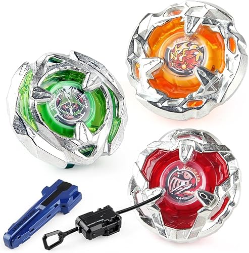 Battling Top Burst Gyro Toy Set de regalo para niños a partir de 6 años, juguete de combate, juego de batalla, 3 tapas giratorias con lanzador y