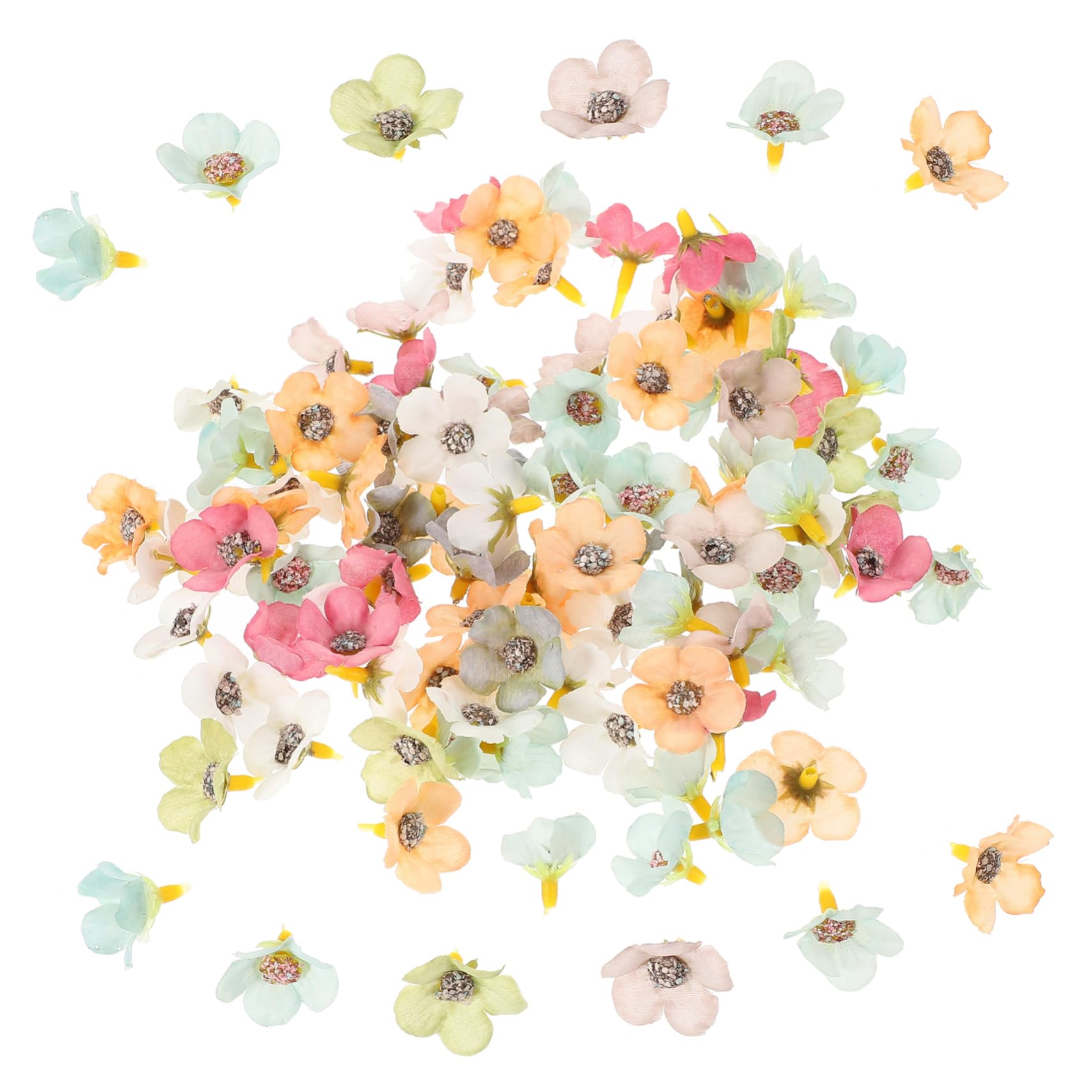 Abaodam 500pezzi Fiori Artificiali Mini Teste Per Decorazioni Fai Da Te Da Misura Piccola Per Matrimoni e Feste e Riutilizzabili