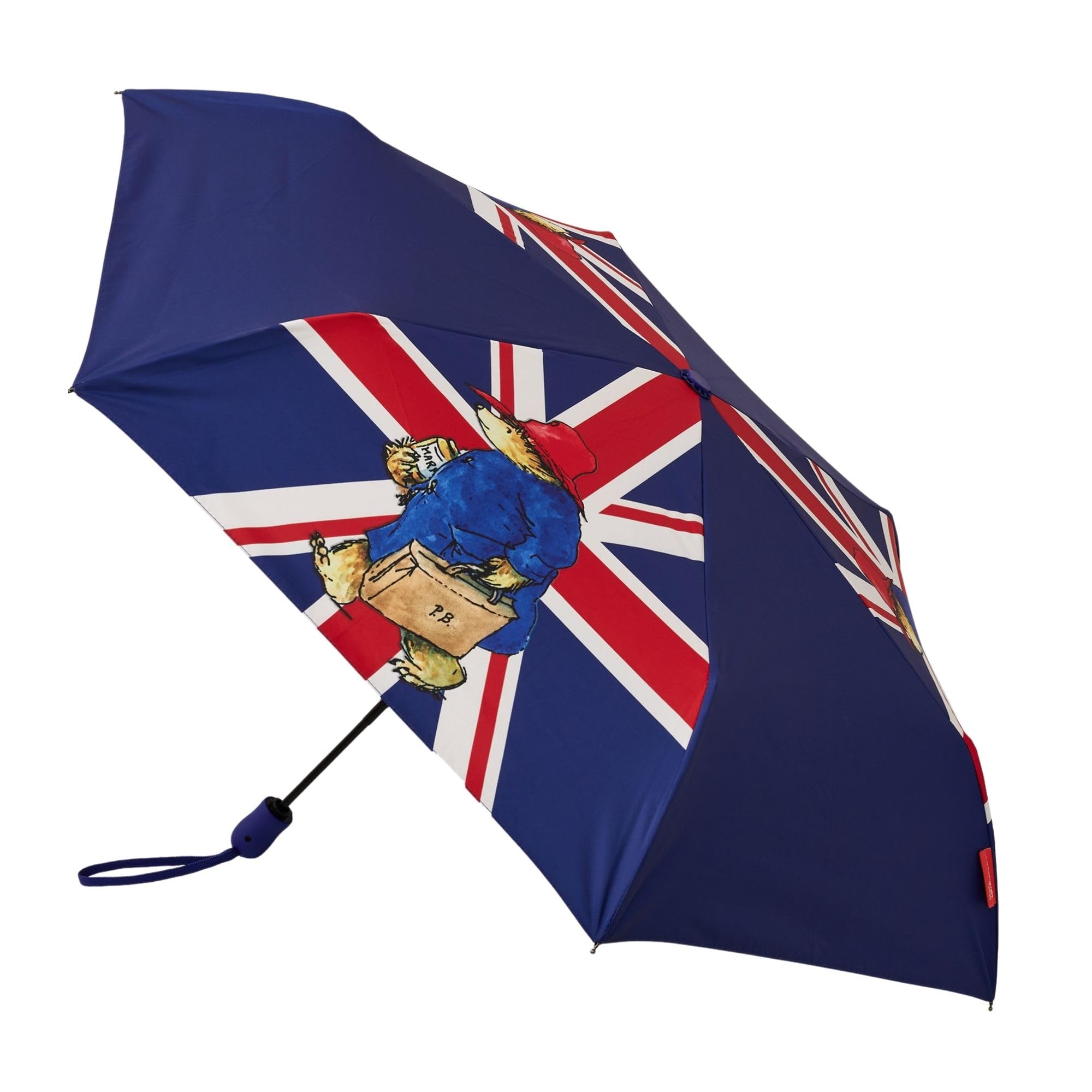 Signare Paddington Bear Union Jack Automatic Folding Umbrella, Navy Blue (Union Jack Paddington, UM-AUTO-UJ-PADD)