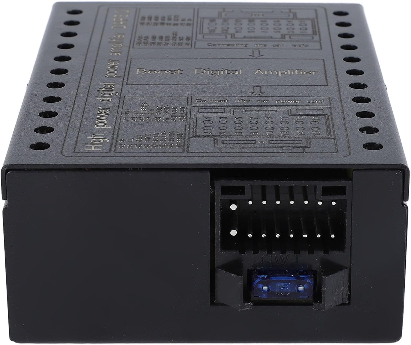 Car DSP Amplifier, 4CH X 50W Class AB Power Amp, 96dB to Noise Ratio, 2/4 Ohm Stable Box for Car Sound Systems with Bass Adjustment Range 50Hz-300Hz