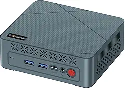 BOSGAME E2 com AMD Ryzen 5 3550H (até 3,7 GHz) | 16 GB de RAM DDR4, SSD NVMe de 512 GB | Saída HDMI dupla 4K | Win11 Pro | WiFi 5 e Bluetooth 5.0 | Computador de mesa compacto para home office