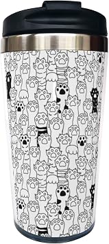 Cat Dog Paw Travel Coffee Mug, 13 Oz Vacuum Stainless Steel Cup