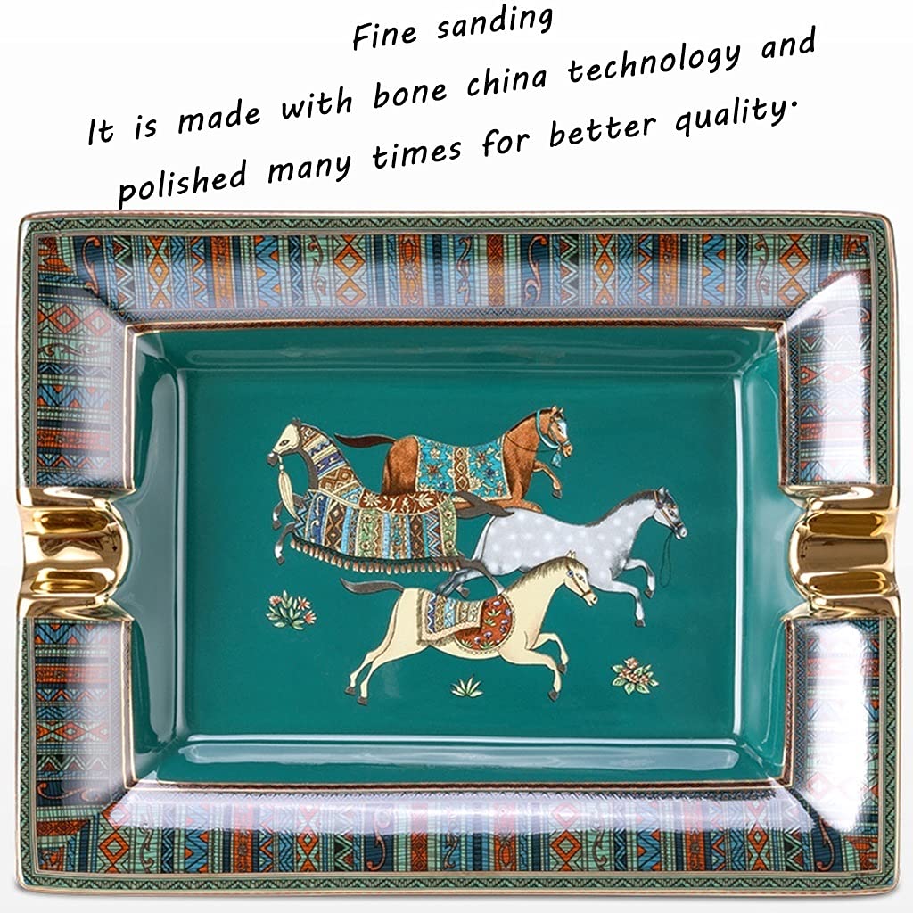 AA Exquisite Européenne Céramique Cendrier Cendrier Cigare/Vintage/High Grade/Luxe/Grande Décoratifs Ornements, 1