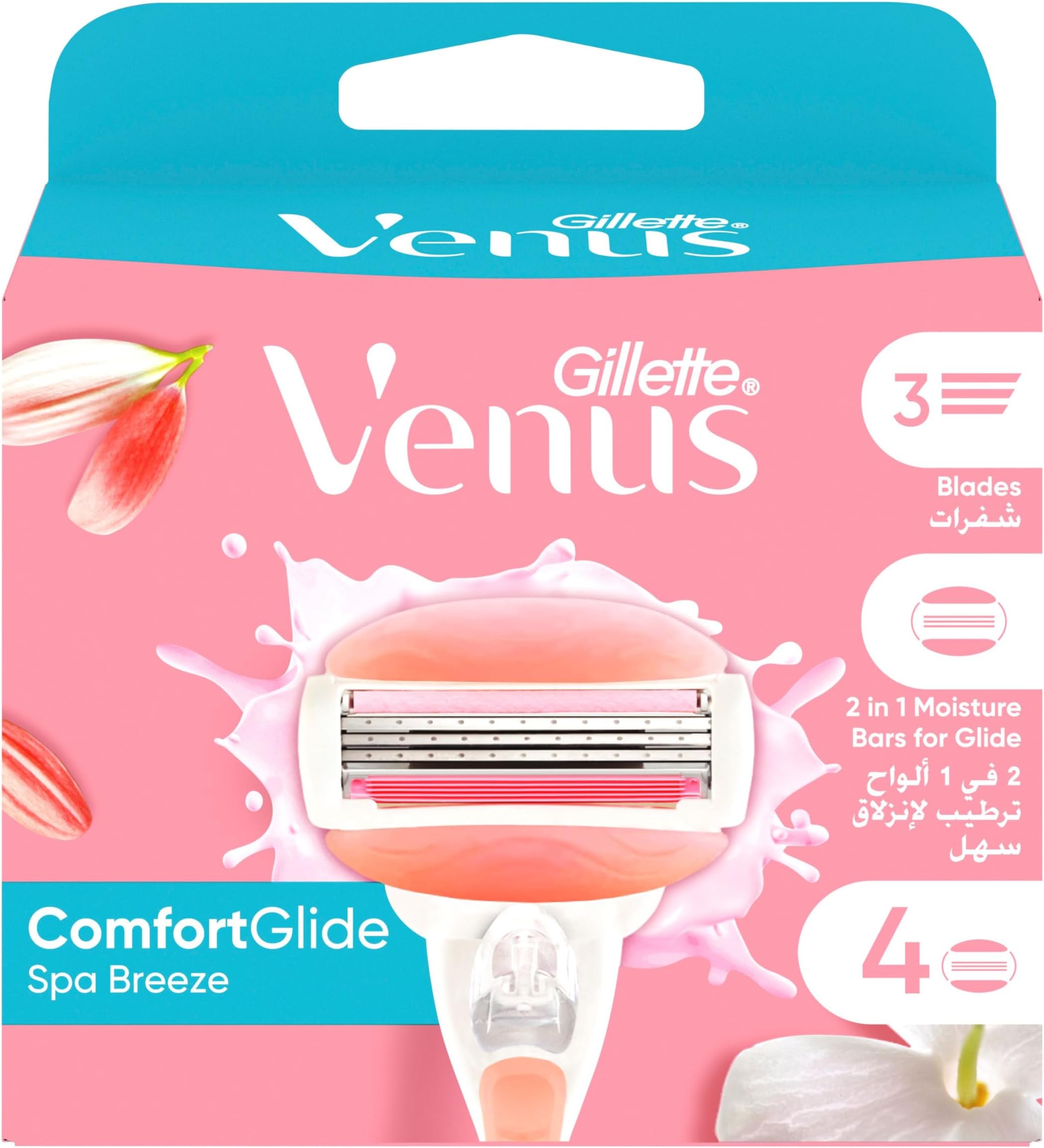 Venus ComfortGlide SPA Breeze Woman's Razor Carts: 4 carts