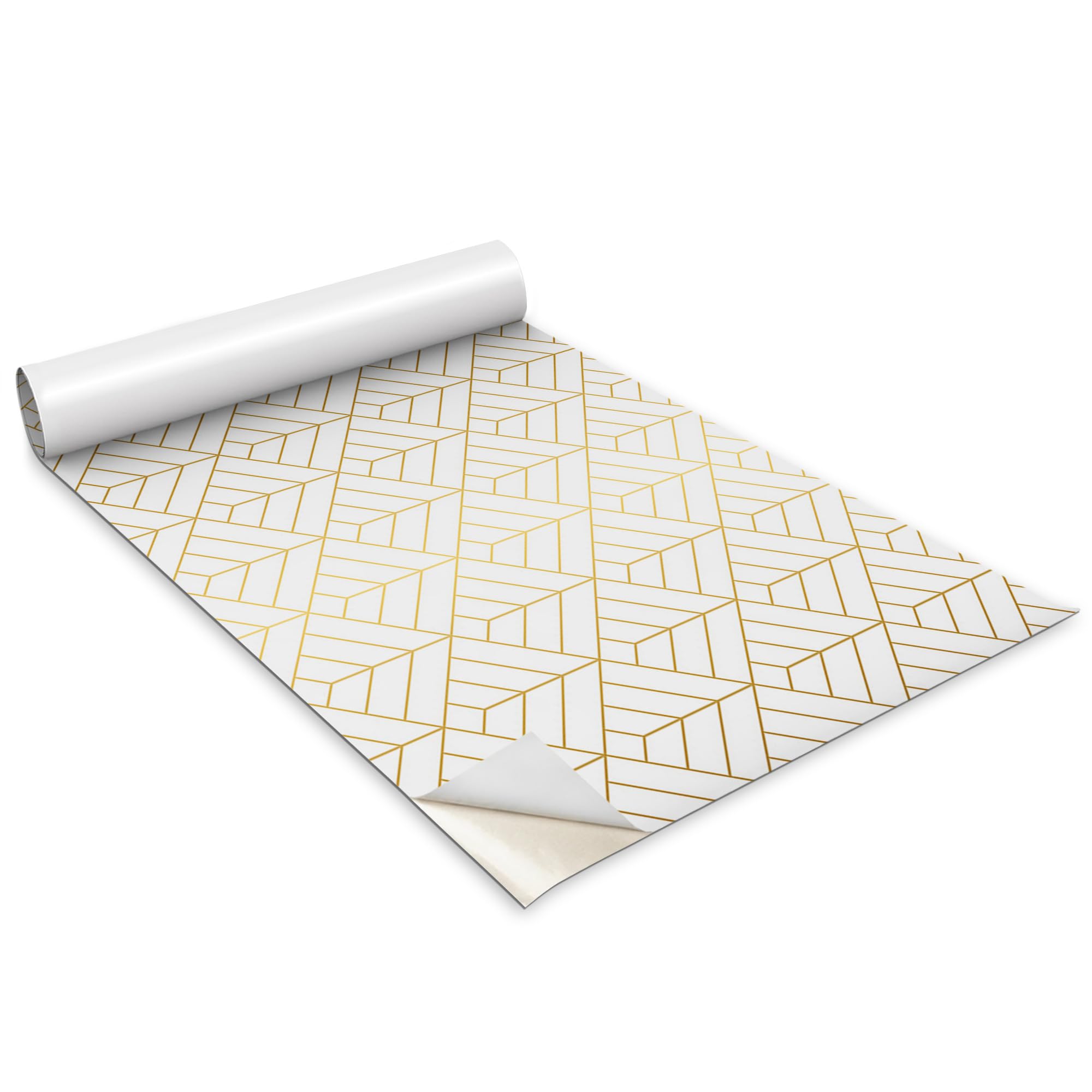 Papel pintado para armario puerta para muebles autoadhesivo Wallfluent mate geométrico 100x50