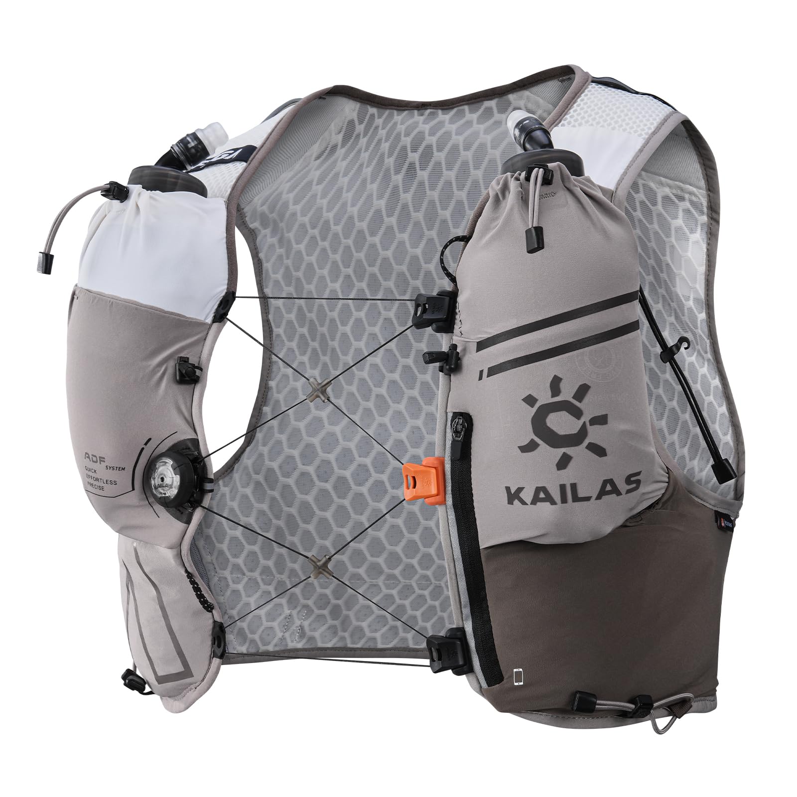 KAILAS Fuga Air 8 IV Running Hydration Vest Lightweight with 2 TPU Water Bubbles for Women Men Trail Running Cycling Hiking Mushroom Taupe S