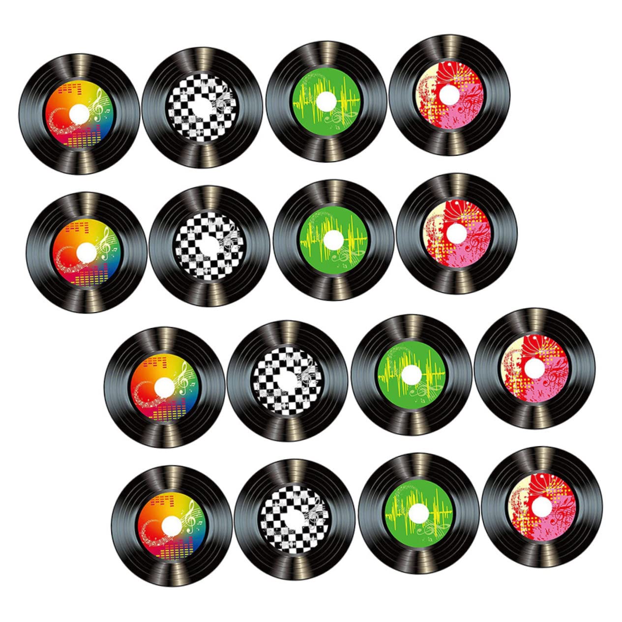 Cabilock 4 Set Di Decorativi Per Porta Da Parete in Vinile Da Parete Espositori Da Parete Per Falsi Estetici Da Parete 16 Pezzi * 4