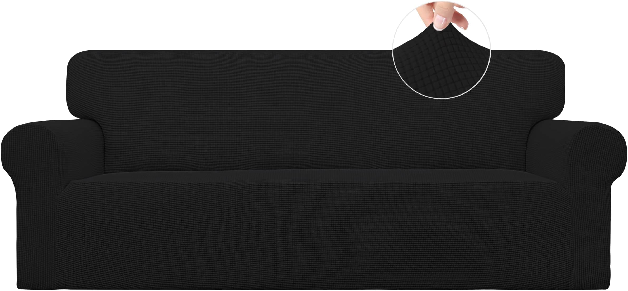 Breling 3 Pcs L Shaped Couch Covers for Sectional Sofa Corner Sofa Covers Stretch 5