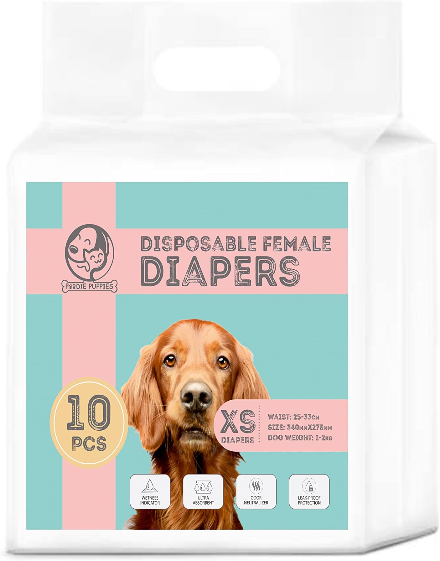 Buy Foodie Puppies Disposable Dog Diapers for Female Dogs (XS
