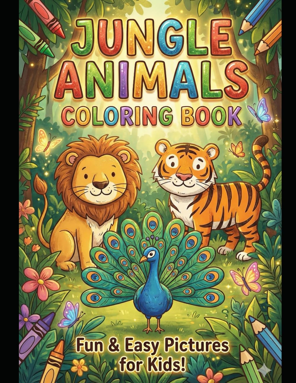 "Color & Learn: Animal Friends – Fun Coloring Book with Colored Examples & Outlines for Kids Ages 3–12": Easy & Cute Animals to Color | Full-Color ... Preschool, Kindergarten & Elementary Kids ---