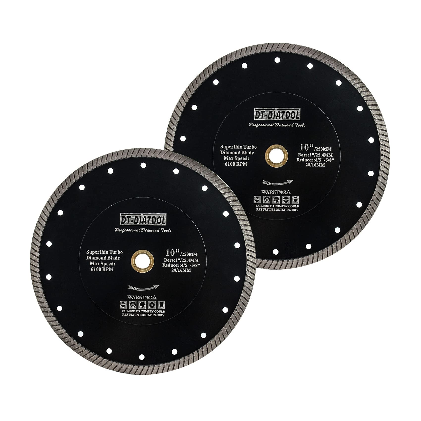 Lot De 2 Lames De Scie Circulaire Diamantées De 12,7 Cm - 15,2 Mm