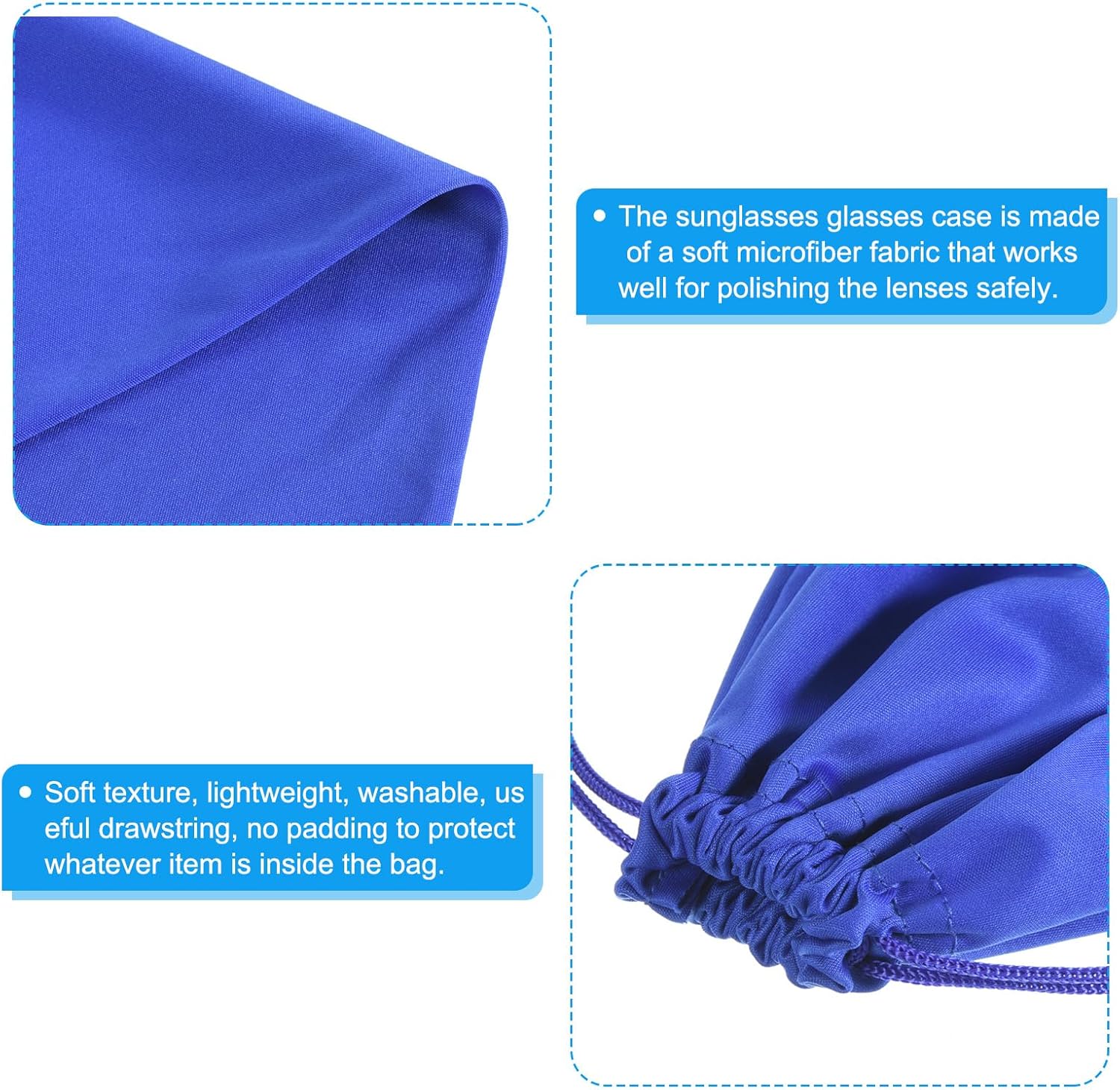 PATIKIL Ski Goggle Bag Microfiber Snow Goggles Case Cover Soft Storage Sleeve Drawstring Pouch