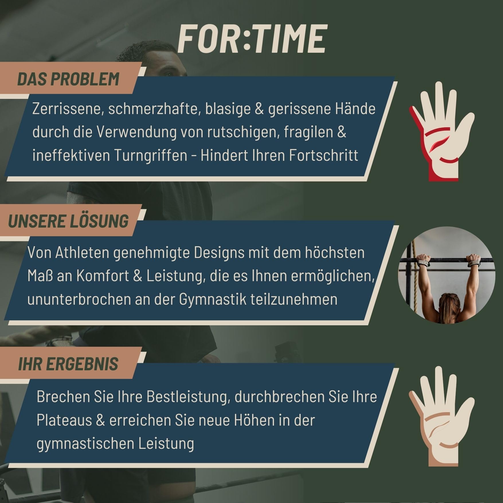 DO: TIME FITNESS GAME DAY GRIPS - uchwyty do ćwiczeń crossfit i gimnastyki - ultra lepkie włókno węglowe ochrona dłoni z podparciem nadgarstka - rękawice gimnastyczne do podciągania, akcesoria do