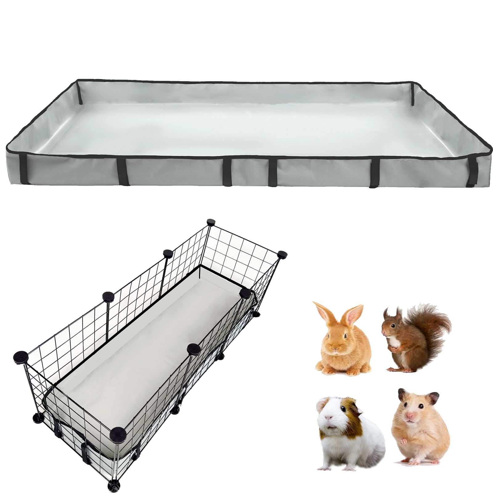 Guinea Pig Cage Liner Tarp Bottom Waterproof and Washable Base Also for Rabbits, Bunny, Chinchesillas, Hedgehog, Ferrets and Other Small Animals(12x36 inches)-image-16