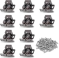 Vista 10 de Luomorgo Paquete de 24 cierres de doble rodillo con cierre de lanza para puerta de armario y armario, bronce antiguo