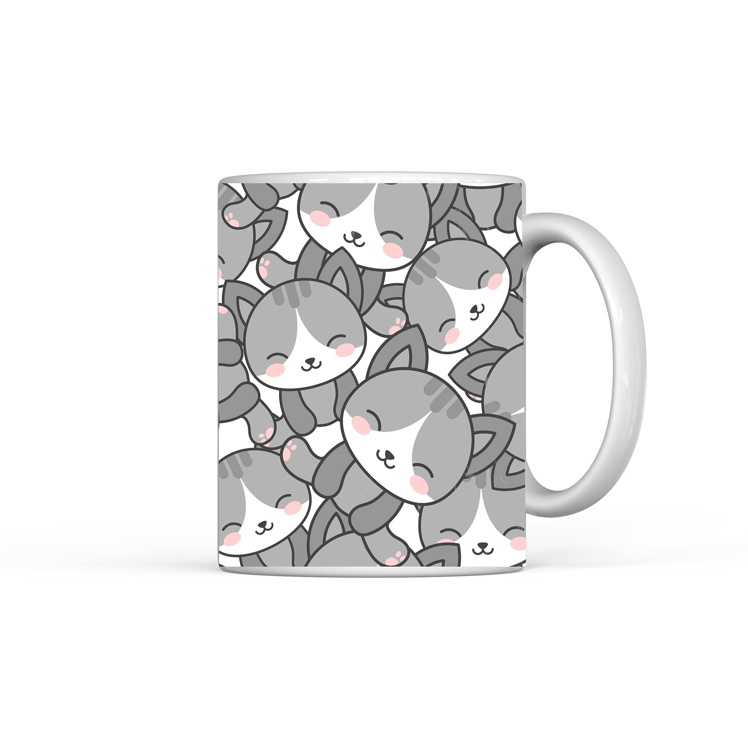 Home Decor Expert Cats Lover Inspired Designer Printed Ceramic Coffee Mug, Printed Cats Mug 350 ML -1 Piece