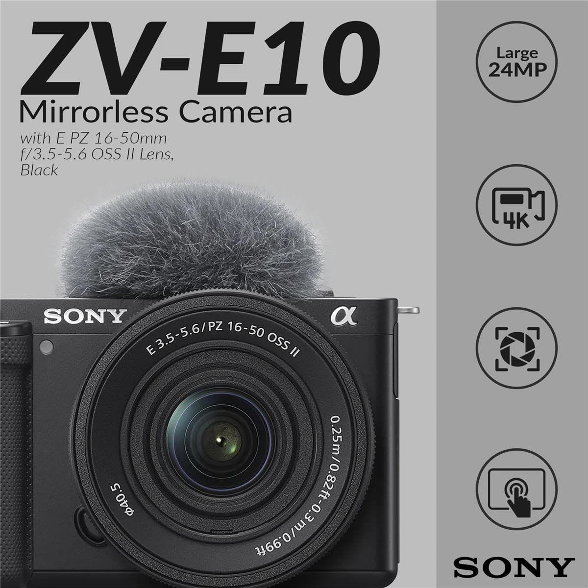 Amazon.com : Sony ZV-E10 Mirrorless Vlog Camera with 16-50mm Lens