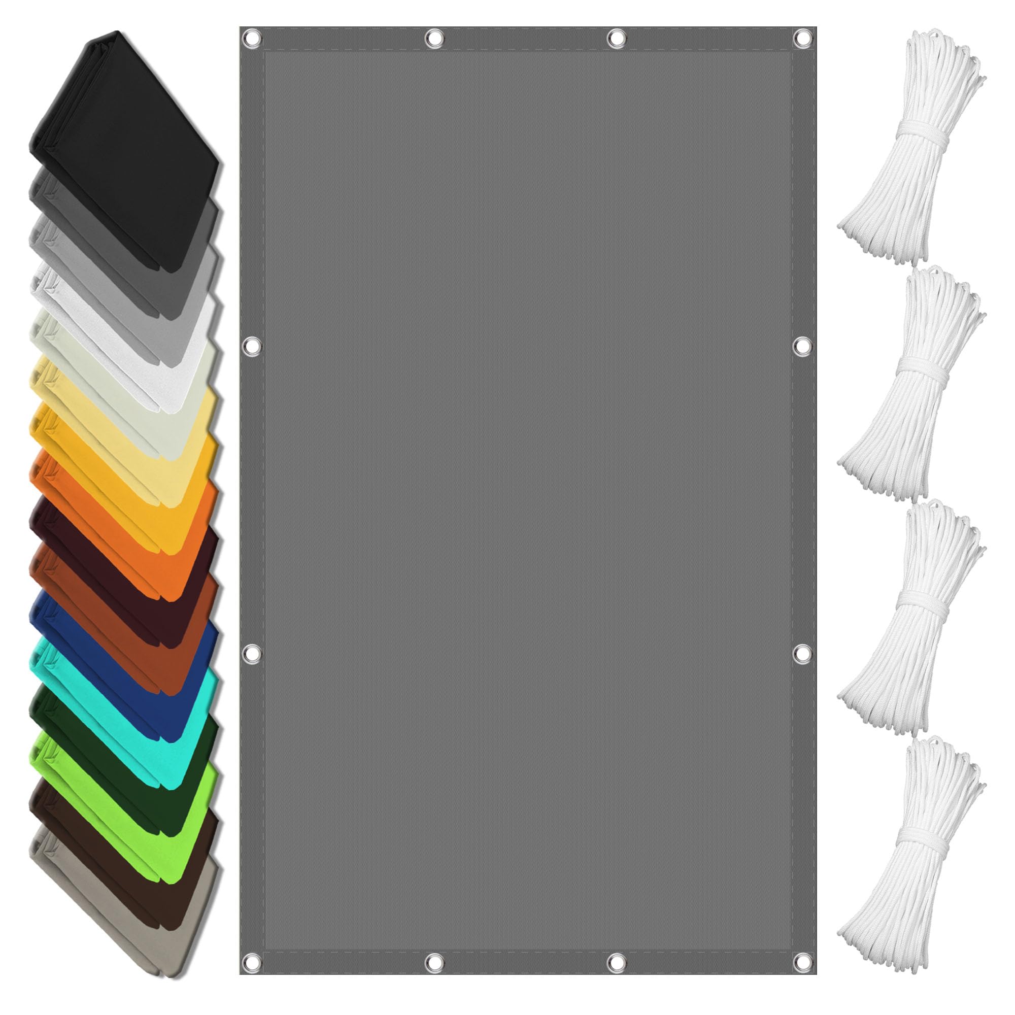 Voile d'ombrage extérieur gris auvent protection solaire pour terrasse