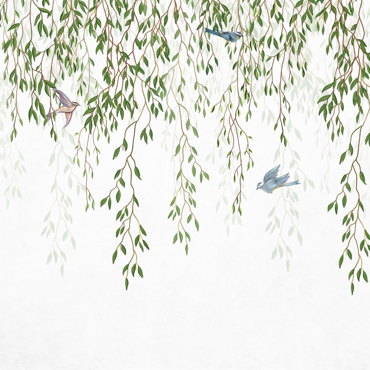Muralo Papel Pintado en TNT 3D, Hojas - 460x300 cm