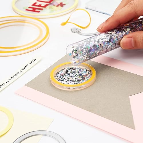 Miniatura 7 de Juego de 9 marcos circulares con paneles de coctelera circular, vienen en 3 tamaños, tira autoadhesiva en la parte delantera y trasera, cúpulas de