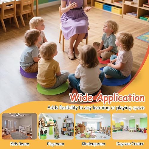 Miniatura 47 de Costzon 6 cojines de suelo para niños de 15 pulgadas, 2 pulgadas de grosor, impermeable, para guardería, preescolar, cojín de espuma hexagonal