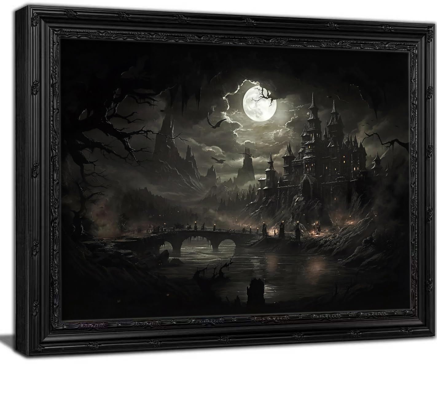 Yuantulan Dracula Castle Framed Canvas