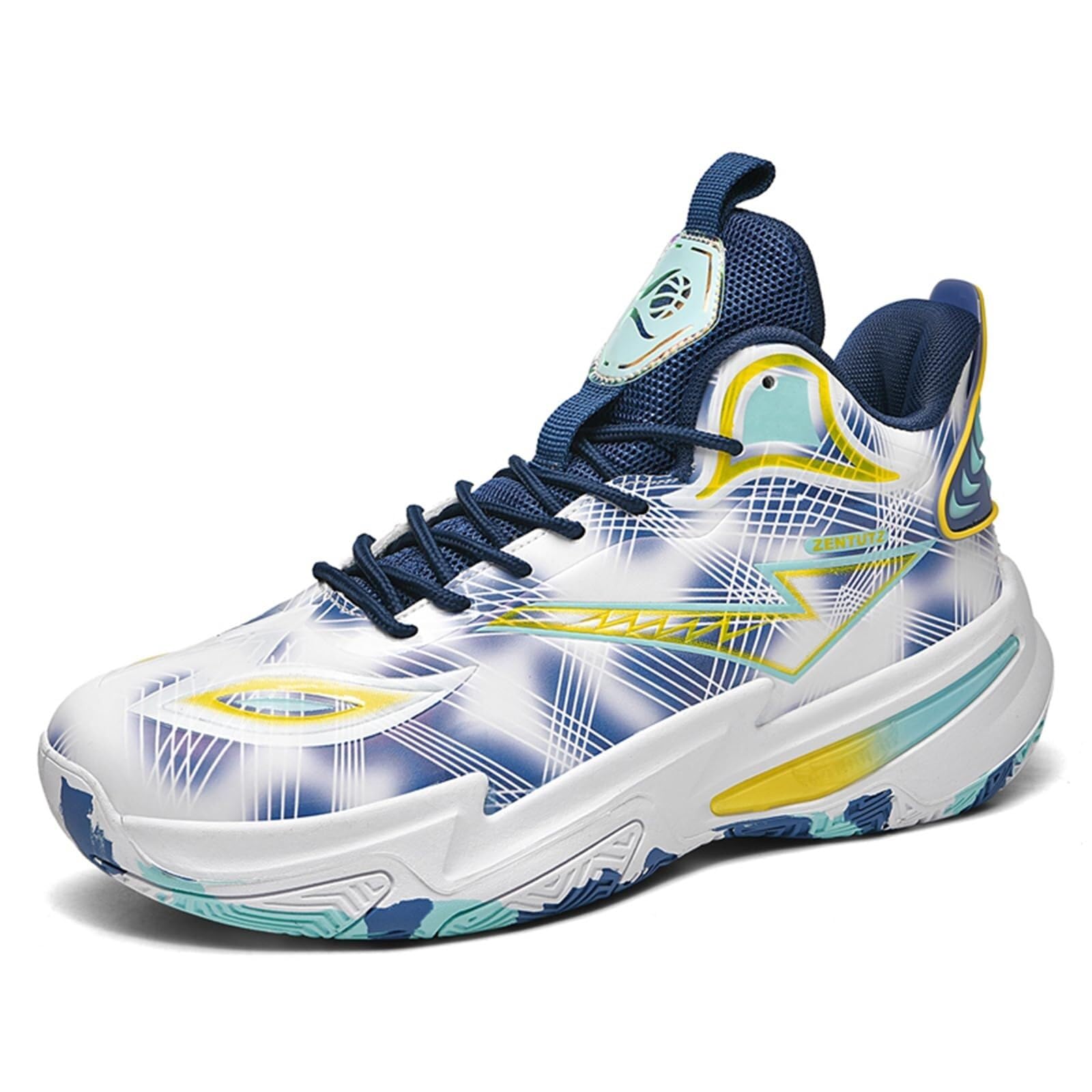 Scarpe da Basket da Uomo con Cinturini, Leggere, Antiscivolo, ammortizzanti, Resistenti all'Usura, Scarpe Sportive alla Moda