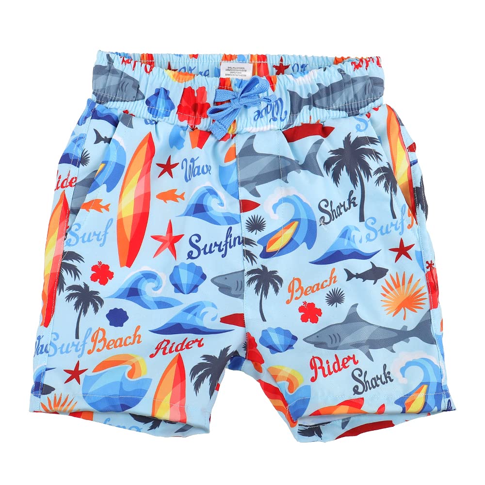 LACOFIAChildren's Swimming Shorts Boys Casual Elastic Waist Swimming Trunks Toddler Beach Swimming Shorts