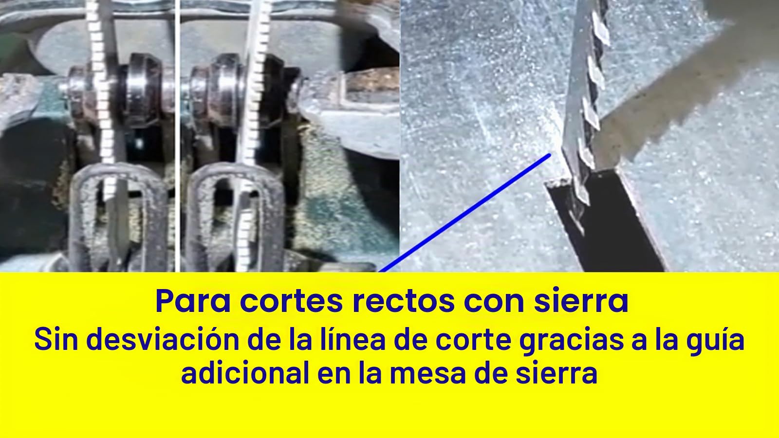 Mesa de sierra de calar con guía para rectas y curvas, cortes de sierra